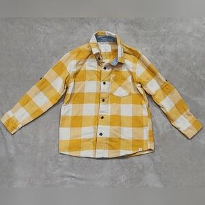 Sovereign Code Mustard and Cream Plaid Kids Shirt